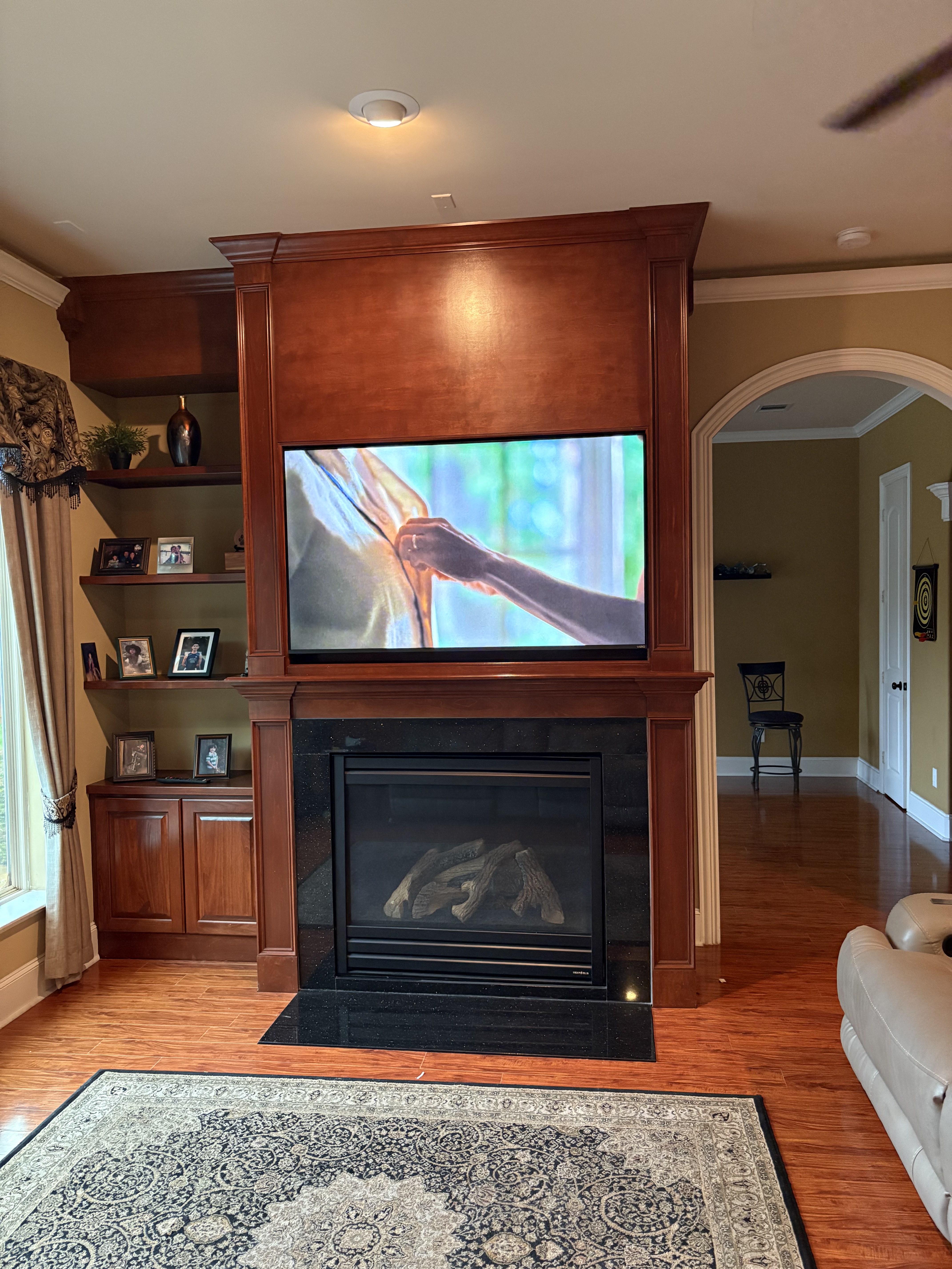 Custom built-in fireplace